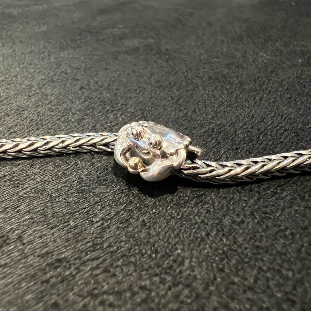 Pandora Retired Happy Crab silver and gold bead